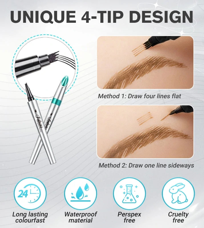 Last day discount 50%OFF -Fubsta® 3D Waterproof Microblading Eyebrow Pen 4 Fork Tip Tattoo Pencil