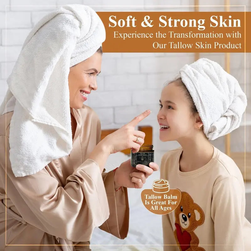FUBSTA Organic Grass-Fed Beef Tallow Balm with Raw Honey - Handmade All-Natural Moisturizer for Soft, Smooth, Radiant Skin