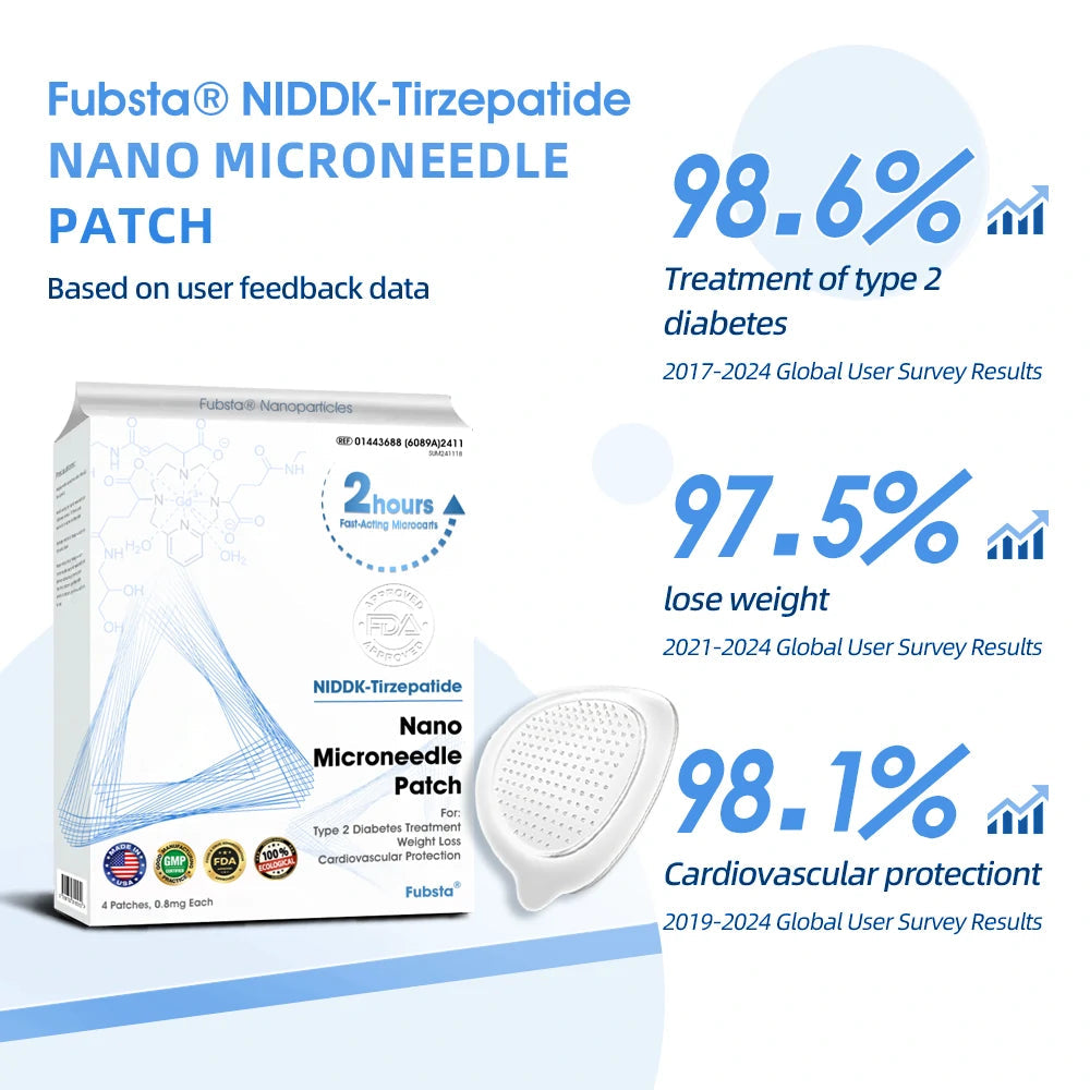 【Fubsta® Official Store】 NIDDK-Tirzepatide Nano Microneedle Patch (Zero Pain, 24/7 Release | Lose 20lbs FAST | 90% Sugar Drop | )