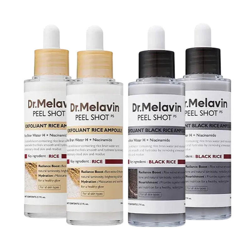 VioletGlam Final 3 Hours: 73% OFF 🔥 Dr.Melexin Peel Shot Glow Rice Ampoule Duo