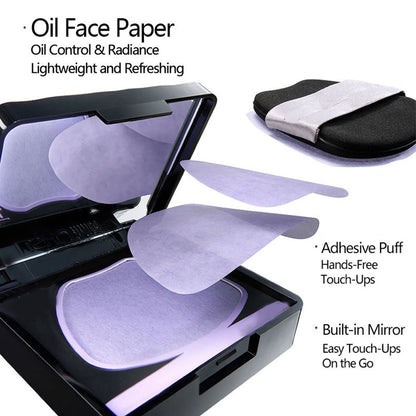 ⚡NEW Fubsta® 3-in-1 Oil-Blotting Paper with Puff Applicator